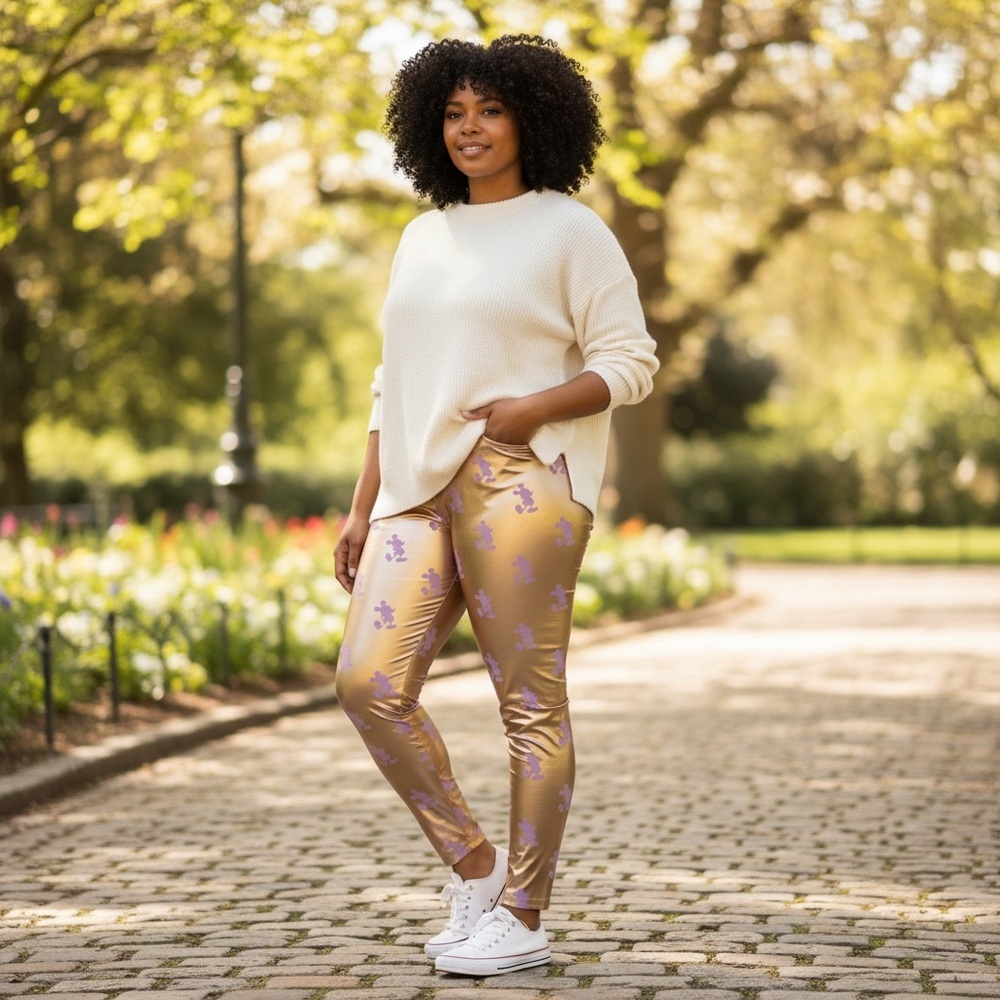 Disney rose gold MICKEY leggings 50th Anniversary